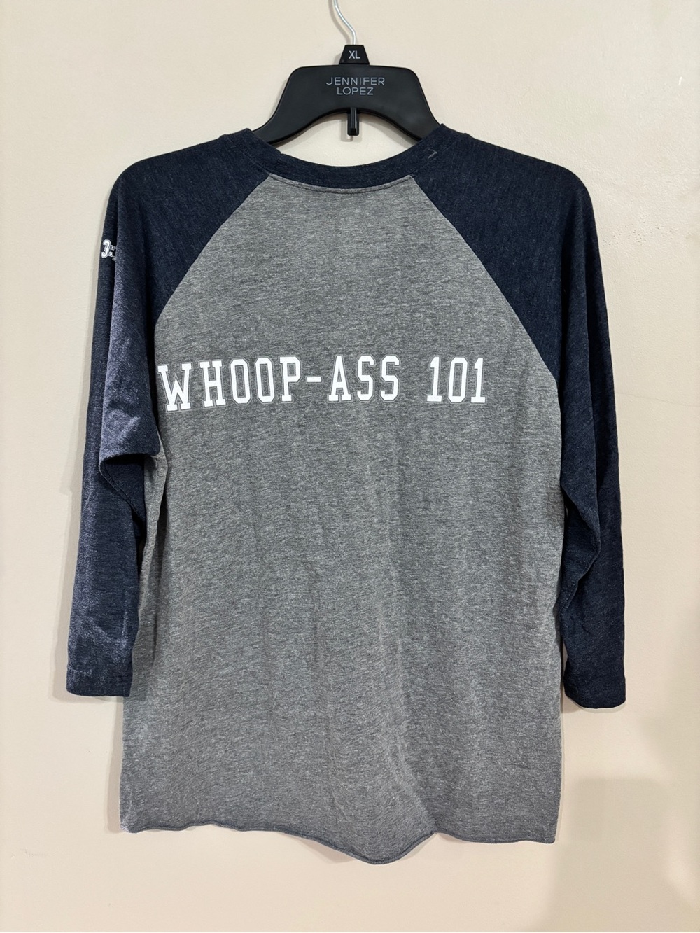 WWE Stone Cold University SCU Raglan Baseball Tee - Gray/Navy - Picture 4 of 4